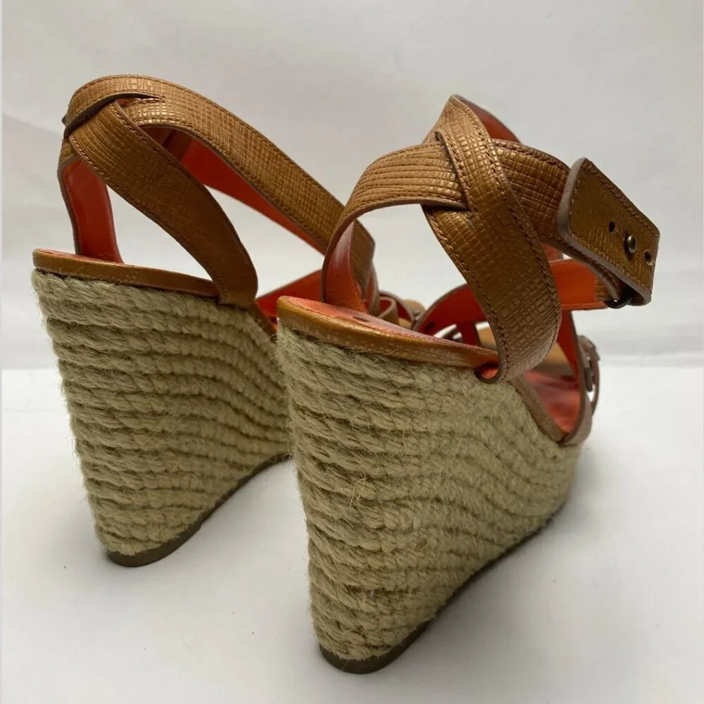 VIA SPIGA Karla Strappy Wedge Espadrilles Size 9
